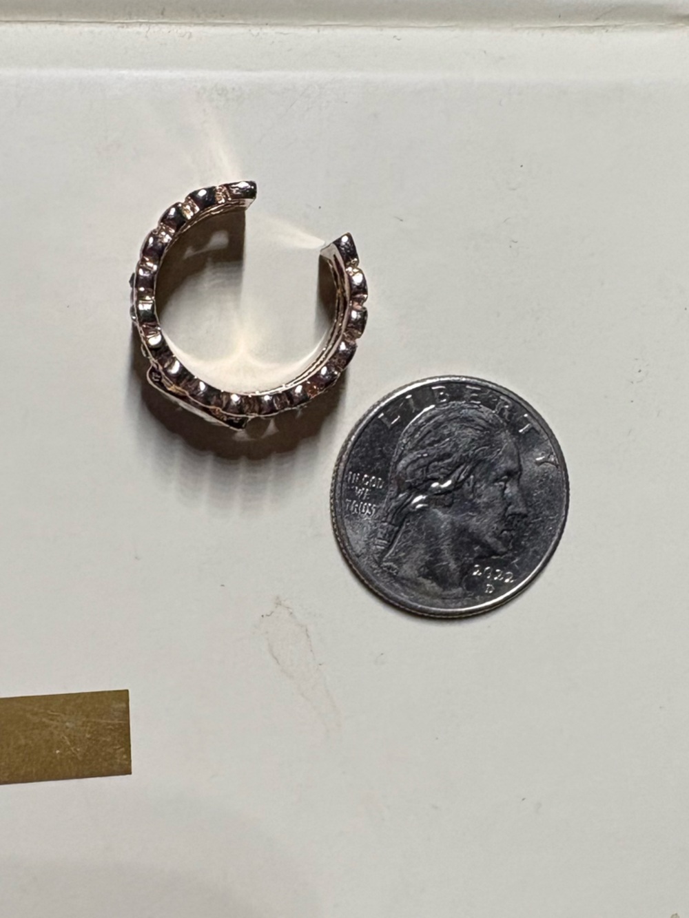 Luv AJ Stacked Statement Ring- Rose Gold & Crystals - Picture 6 of 6